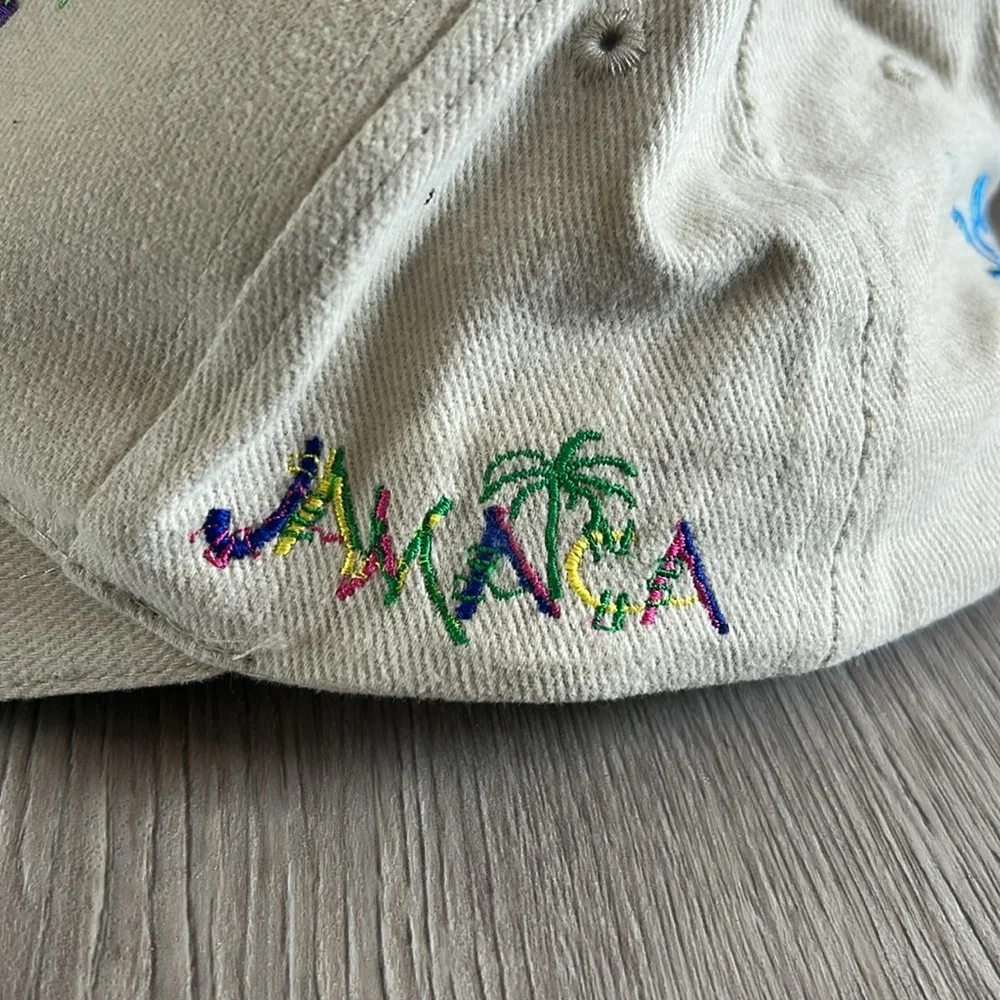 Beige Negril Jamaica Embroidered Cap